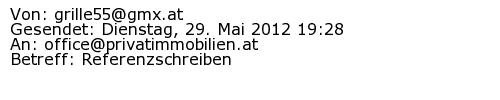 Referenzschreiben Absender