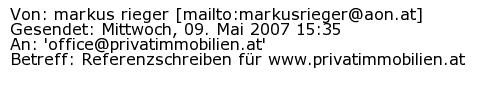 Referenzschreiben Absender