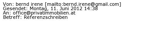 Referenzschreiben Absender