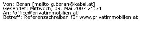 Referenzschreiben Absender