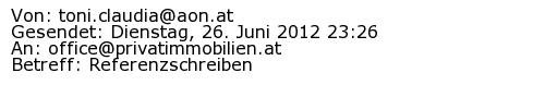 Referenzschreiben Absender