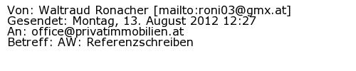 Referenzschreiben Absender