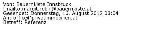 Referenzschreiben Absender