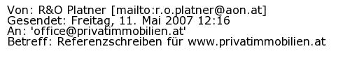 Referenzschreiben Absender