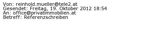 Referenzschreiben Absender