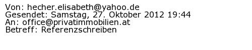 Referenzschreiben Absender