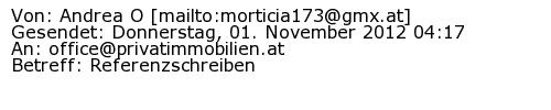 Referenzschreiben Absender
