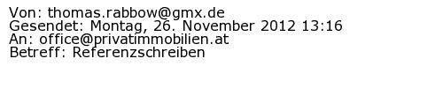 Referenzschreiben Absender