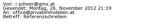 Referenzschreiben Absender