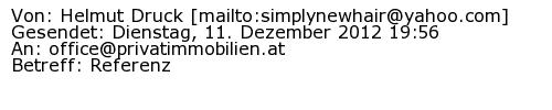 Referenzschreiben Absender