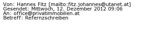 Referenzschreiben Absender