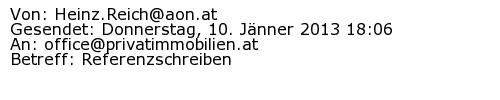 Referenzschreiben Absender