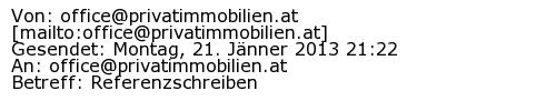 Referenzschreiben Absender