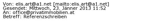 Referenzschreiben Absender