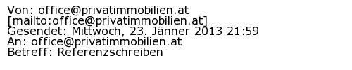 Referenzschreiben Absender