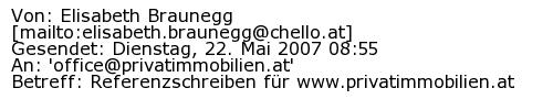 Referenzschreiben Absender