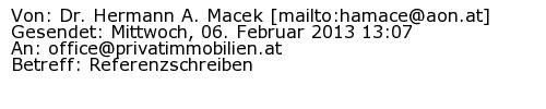 Referenzschreiben Absender