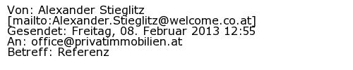 Referenzschreiben Absender