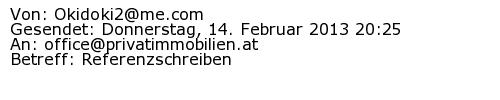 Referenzschreiben Absender