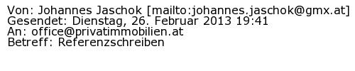 Referenzschreiben Absender
