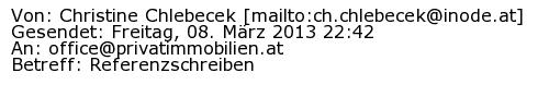 Referenzschreiben Absender