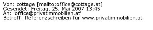 Referenzschreiben Absender