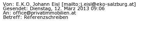 Referenzschreiben Absender