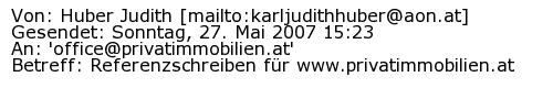 Referenzschreiben Absender