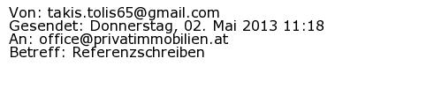 Referenzschreiben Absender