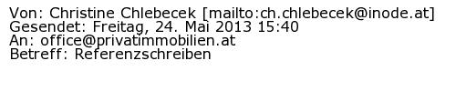 Referenzschreiben Absender