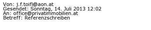 Referenzschreiben Absender