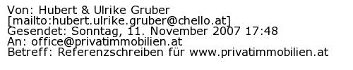 Referenzschreiben Absender