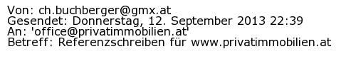 Referenzschreiben Absender