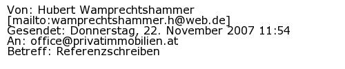 Referenzschreiben Absender