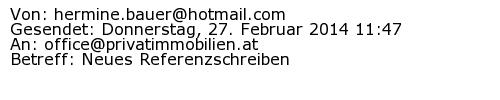 Referenzschreiben Absender