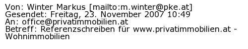 Referenzschreiben Absender