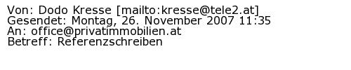 Referenzschreiben Absender