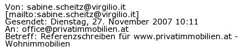 Referenzschreiben Absender