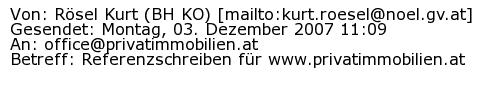 Referenzschreiben Absender