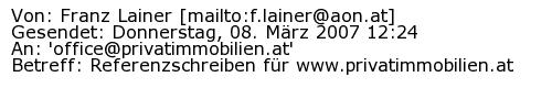 Referenzschreiben Absender