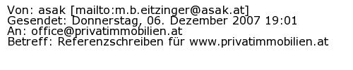 Referenzschreiben Absender
