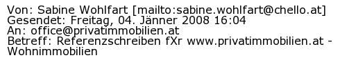 Referenzschreiben Absender