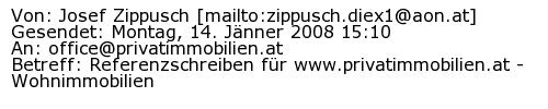 Referenzschreiben Absender