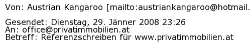 Referenzschreiben Absender