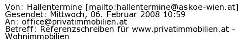 Referenzschreiben Absender