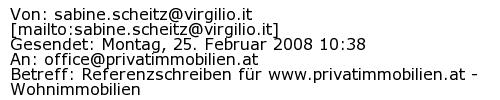 Referenzschreiben Absender