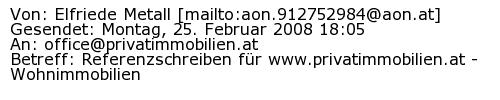Referenzschreiben Absender