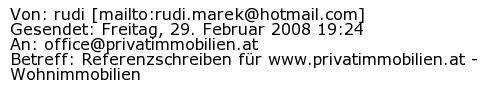 Referenzschreiben Absender