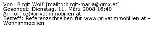 Referenzschreiben Absender